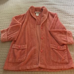 Pink Vermont Country Store short Robe/night coat sz med